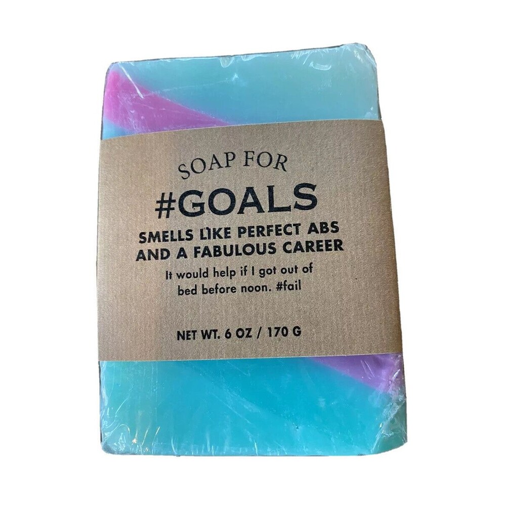 Soap For Goals Scented 6oz Handmade Novelty Smells Like Perfect Abs/Gr8 Career
